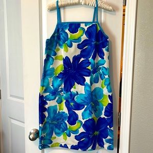 Pretty blue floral Hawaiian summer dress